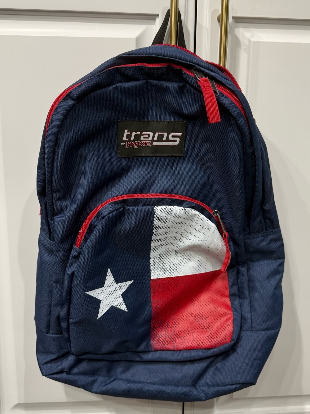 Jansport Navy, Red & White Trans Backpack with Star Graphic